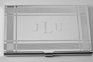 Business Card Case Custom Engraved Personalized Card Case  -Hand Engraved