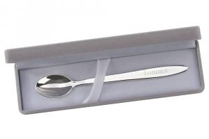 Custom Engraved Personalized Baby Feeding Spoon Silver Plated - Hand Engraved