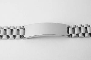 Engraved Designer ID Bracelet Personalized Custom 8.25 Inch Solid Stainless Steel ID Bracelet  - Hand Engraved