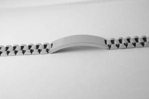 Engraved Designer ID Bracelet Personalized Custom 8.25 Inch Solid Stainless Steel ID Bracelet - Hand Engraved