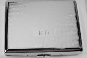 Custom Engraved Cigarette Case Personalized Double Sided 100s Textured Design Case -Hand Engraved