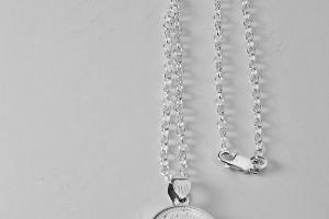 Custom Engraved Locket Personalized Sterling Silver Large Oval Locket 1.25 Inch - Hand Engraved