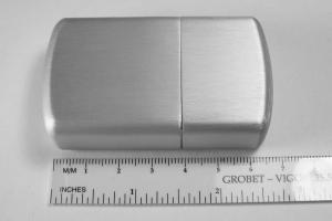 Personalized Portable Pocket Ashtray Custom Engraved Satin Silver Finish -Hand Engraved