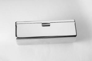 Engraved Lipstick Case Personalized Custom Single Lipstick Case with Mirror Two Tone Silver with Gold Top - Hand Engraved
