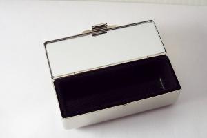 Engraved Lipstick Case Personalized Custom Single Lipstick Case with Mirror Two Tone Silver with Gold Top - Hand Engraved