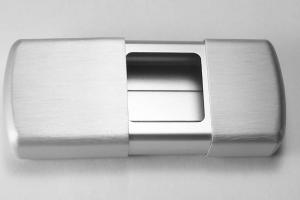 Personalized Portable Pocket Ashtray Custom Engraved Satin Silver Finish -Hand Engraved