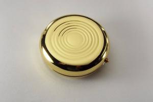 Engraved Personalized Pill Box Two Tone Round Three Compartment -Hand Engraved