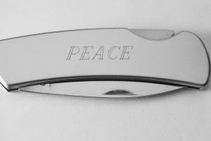 Pocket Knife Personalized Custom Engraved Stainless Steel Lock Back Pocket Knife - Hand Engraved