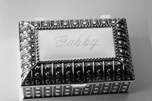 Custom Engraved Jewelry Box Personalized Silver Plated Beaded Chest Trinket Box - Hand Engraved