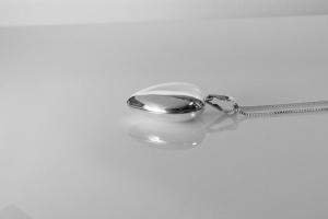 Custom Engraved Locket Personalized Sterling Silver Large Rounded Heart Locket 1 Inch - Hand Engraved