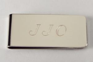 Custom Engraved Silver Money Clip Personalized High Polish Non Tarnish Nickel Plated - Hand Engraved