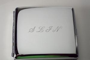 Custom Engraved Personalized High Polish Double Sided King Size Cigarette Case  -Hand Engraved