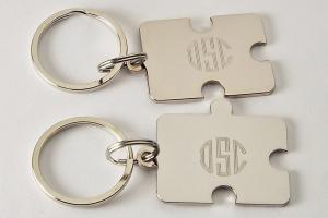 Engraved Key Chain Set - A Unique Gift for Your Best Friend or Special Someone -Customized with Your Personal Message