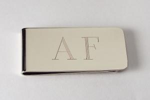 Custom Engraved Silver Money Clip Personalized High Polish Non Tarnish Nickel Plated - Hand Engraved