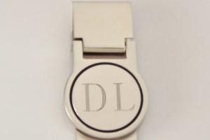 Engraved Money Clip Custom Engraved Personalized Round Hinged Money Clip Matte Finish -Hand Engraved