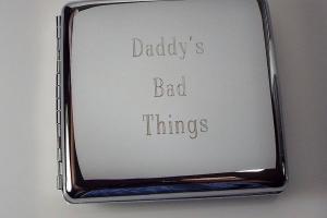 Custom Engraved Personalized High Polish Double Sided King Size Cigarette Case -Hand Engraved