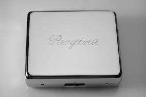 8 Day Pill Box Custom Engraved Personalized Large Size Silver Pill Box with Eight Compartments -Hand Engraved