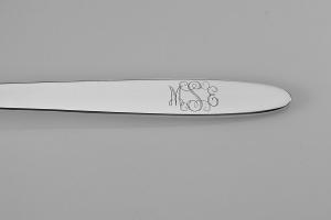 Custom Engraved Personalized Baby Feeding Spoon Silver Plated - Hand Engraved