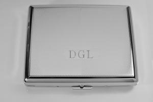 Custom Engraved Cigarette Case Personalized Double Sided 100s Textured Design Case  -Hand Engraved