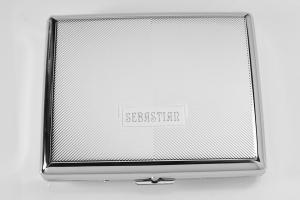 Custom Engraved Cigarette Case Personalized Double Sided 100s Textured Design Case -Hand Engraved