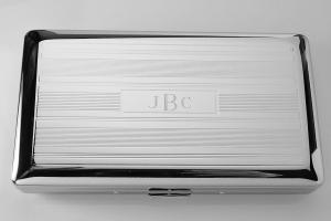 Custom Engraved Cigarette Case Personalized Double Sided Linear Design 120s Cigarette Holder -Hand Engraved