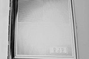 100s Cigarette Case Custom Engraved Personalized Double Sided Checkerboard Design 100s Cigarette Case -Hand Engraved