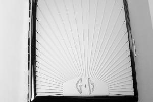 Cigarette Case Custom Engraved Personalized Double Sided Sun Ray Design 100s Cigarette Case -Hand Engraved