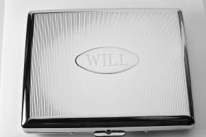 Engraved Cigarette Case Double Sided 100s Personalized Custom Case -Hand Engraved