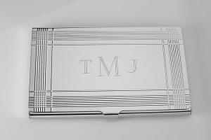 Business Card Case Custom Engraved Personalized Card Case  -Hand Engraved