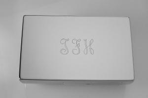 Engraved Double Lipstick Case Personalized Custom with Inside Mirror - Hand Engraved