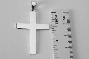 Personalized Custom Engraved Solid Sterling Silver Cross Pendant - Hand Engraved