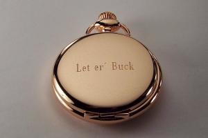 Personalized Pocket Watch Custom Engraved Rose Gold Color Quartz Pocket Watch with White Dial - Hand Engraved