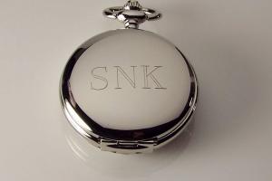 Pocket Watch Custom Engraved Personalized Mechanical Double Dust Cover Wind Up - Hand Engraved