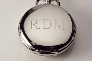 Pocket Watch Custom Engraved Personalized Mechanical Double Dust Cover Wind Up - Hand Engraved