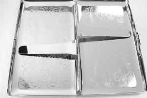 Custom Engraved Personalized 120s Cigarette Case Double Sided with Scroll Design -Hand Engraved