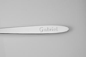 Custom Engraved Personalized Baby Feeding Spoon Silver Plated - Hand Engraved