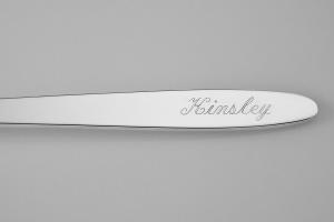 Custom Engraved Personalized Baby Feeding Spoon Silver Plated - Hand Engraved