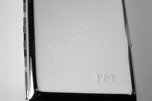 Cigarette Case Custom Engraved Personalized Double Sided 100s Cigarette Case with Diamond Pattern  -Hand Engraved