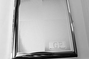 100s Cigarette Case Custom Engraved Personalized Double Sided Checkerboard Design 100s Cigarette Case -Hand Engraved