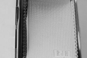 Custom Engraved Business Card Case or Kings Cigarette Case Double Sided -Hand Engraved