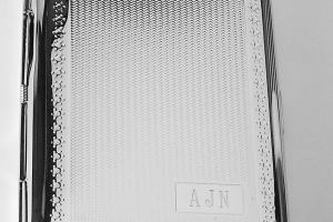Custom Engraved Business Card Case or Kings Cigarette Case Double Sided -Hand Engraved