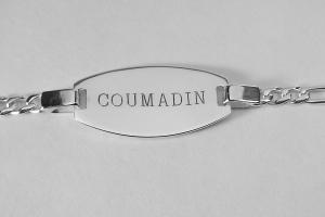 Custom Engraved Personalized Sterling Silver Medic Alert Bracelet 7.5 Inch Length- Hand Engraved