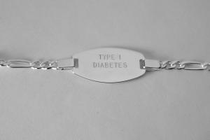 Custom Engraved Personalized Sterling Silver Medic Alert Bracelet 8 Inch Length- Hand Engraved