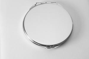 Engraved Flat Compact Mirror With Decorative Frame Personalized Non Tarnish Nickel Plated Purse Mirror - Hand Engraved