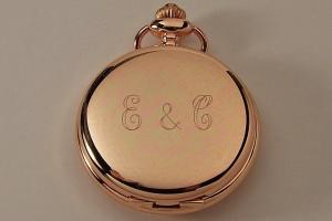 Personalized Pocket Watch Custom Engraved Rose Gold Color Quartz Pocket Watch with White Dial - Hand Engraved