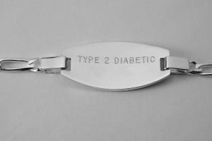 Custom Engraved Personalized Sterling Silver Medic Alert Bracelet 8 Inch Length- Hand Engraved