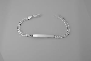 Custom Engraved Personalized Sterling Silver 8 Inch ID Bracelet - Hand Engraved