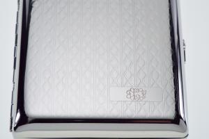 Cigarette Case Custom Engraved Personalized Double Sided 100s Cigarette Case with Diamond Pattern  -Hand Engraved