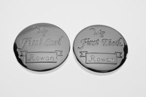 Personalized Baby Round Keepsake Boxes Custom Engraved First Curl and First Tooth - Hand Engraved