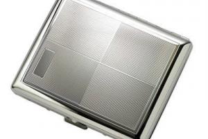 100s Cigarette Case Custom Engraved Personalized Double Sided Checkerboard Design 100s Cigarette Case -Hand Engraved